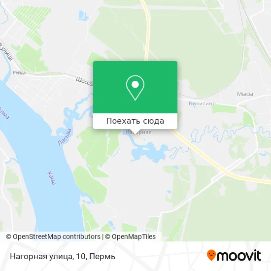 Карта Нагорная улица, 10