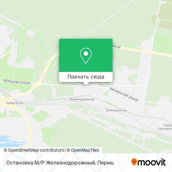 Карта Остановка М/Р Железнодорожный
