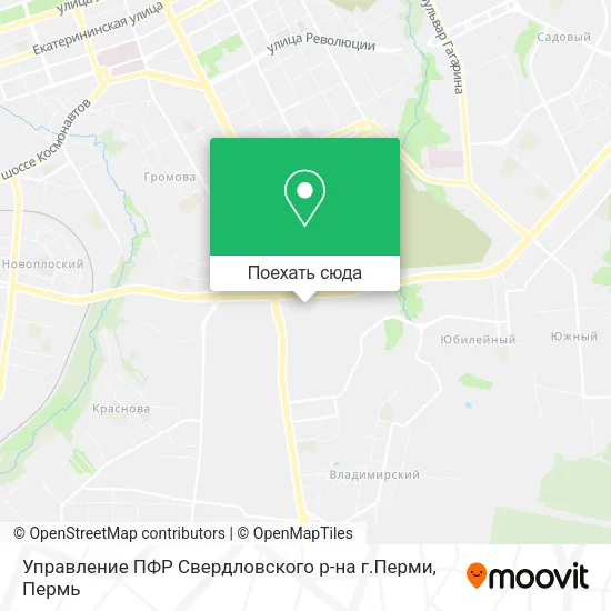Карта Управление ПФР Свердловского р-на г.Перми