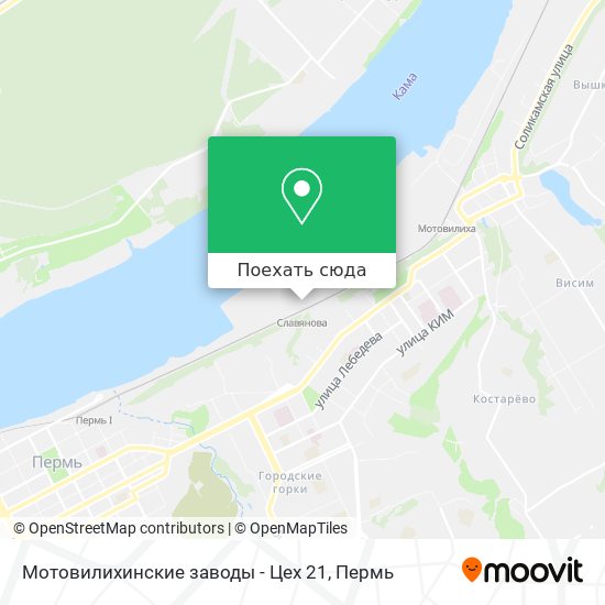 Карта Мотовилихинские заводы - Цех 21