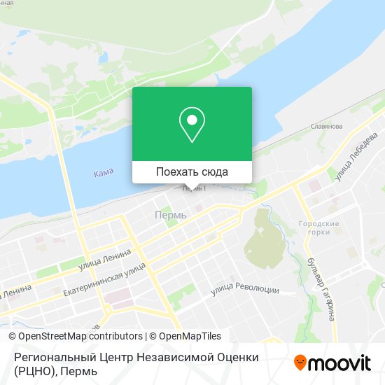 Карта Региональный Центр Независимой Оценки (РЦНО)