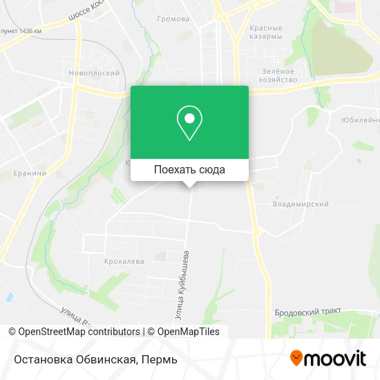 Карта Остановка Обвинская