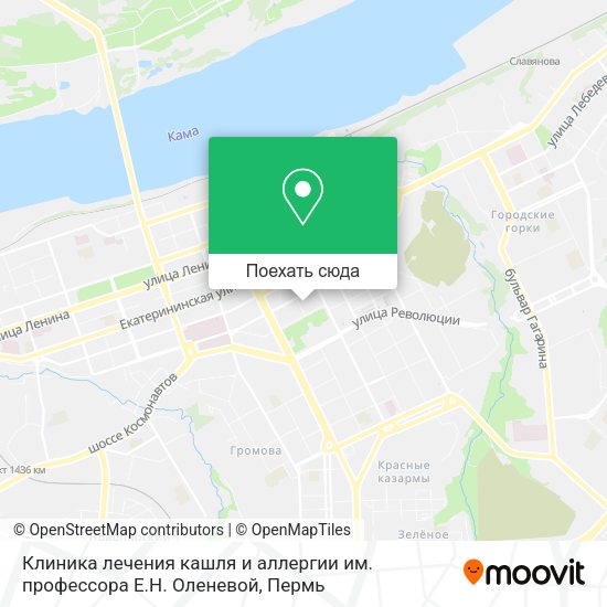 Карта Клиника лечения кашля и аллергии им. профессора Е.Н. Оленевой