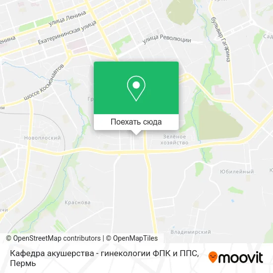 Карта Кафедра акушерства - гинекологии ФПК и ППС