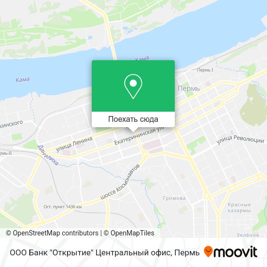 Карта ООО Банк "Открытие" Центральный офис