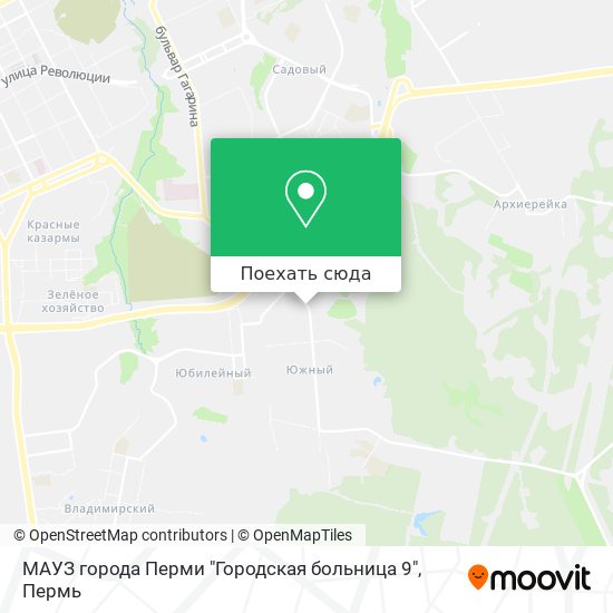 Карта МАУЗ города Перми "Городская больница 9"