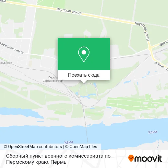 Карта Сборный пункт военного комиссариата по Пермскому краю