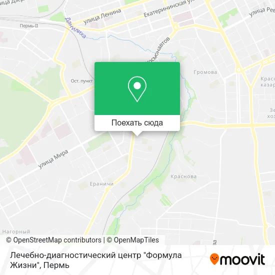 Карта Лечебно-диагностический центр "Формула Жизни"