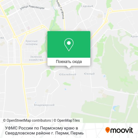 Карта УФМС России по Пермскому краю в Свердловском районе г. Перми