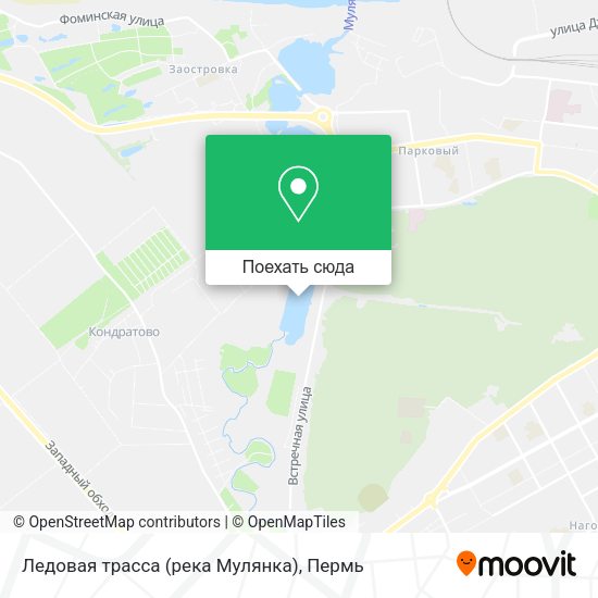 Карта Ледовая трасса (река Мулянка)