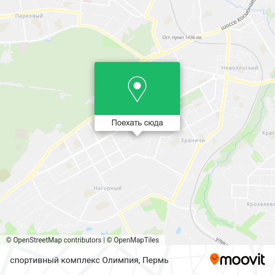 Карта спортивный комплекс Олимпия