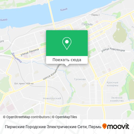 Карта Пермские Городские Электрические Сети