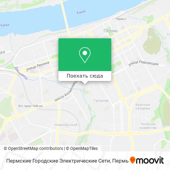 Карта Пермские Городские Электрические Сети
