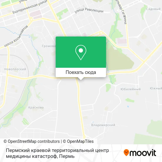 Карта Пермский краевой территориальный центр медицины катастроф