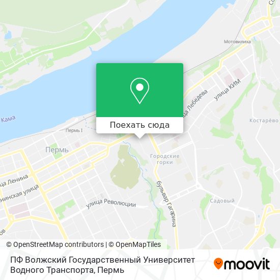 Карта ПФ Волжский Государственный Университет Водного Транспорта