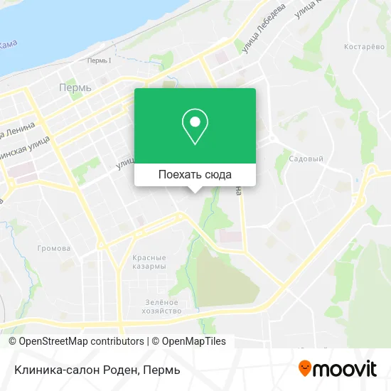 Карта Kлиника-салон Роден