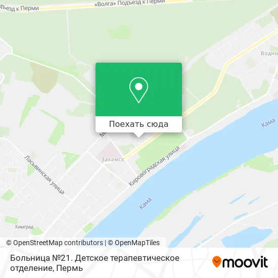 Карта Больница №21. Детское терапевтическое отделение