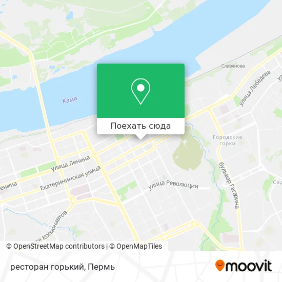 Карта ресторан горький