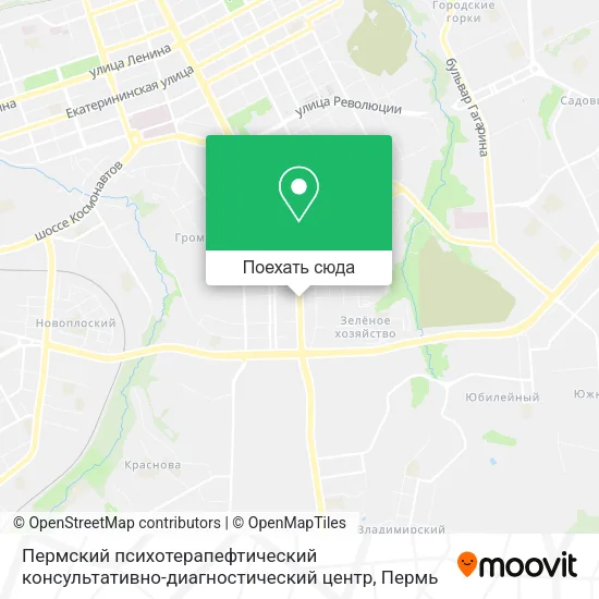 Карта Пермский психотерапефтический консультативно-диагностический центр