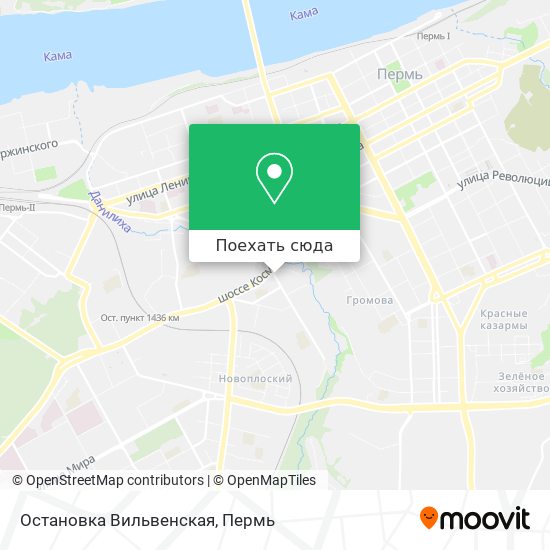 Карта Остановка Вильвенская