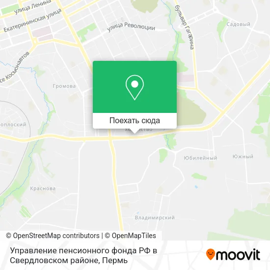 Карта Управление пенсионного фонда РФ в Свердловском районе