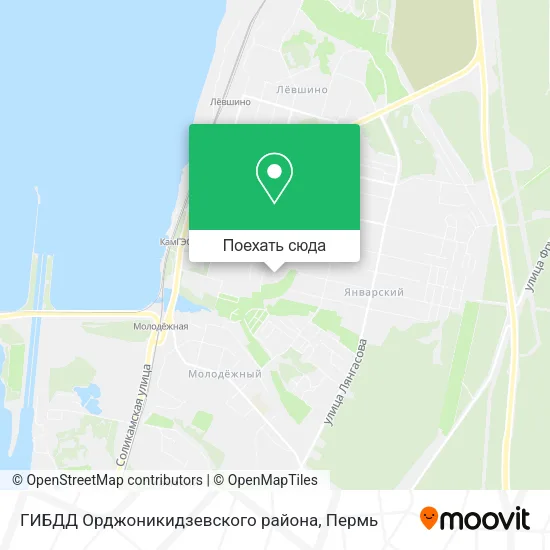 Карта ГИБДД Орджоникидзевского района