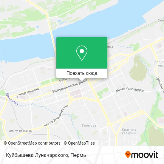 Карта Куйбышева Луначарского