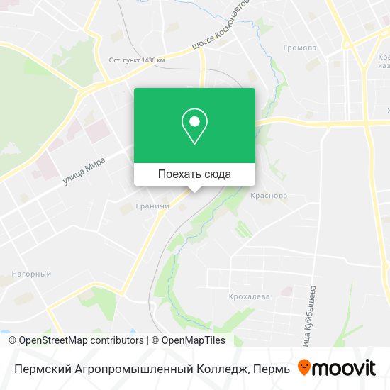 Карта Пермский Агропромышленный Колледж