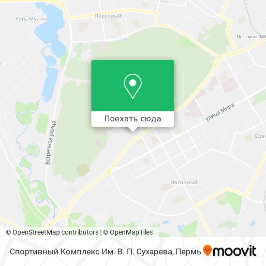 Карта Спортивный Комплекс Им. В. П. Сухарева