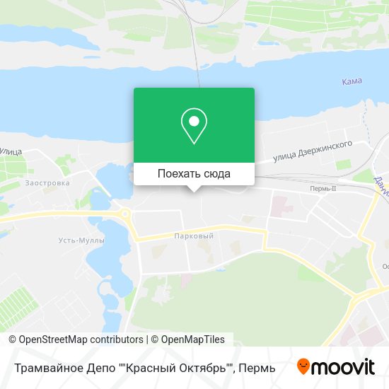 Карта Трамвайное Депо ""Красный Октябрь""