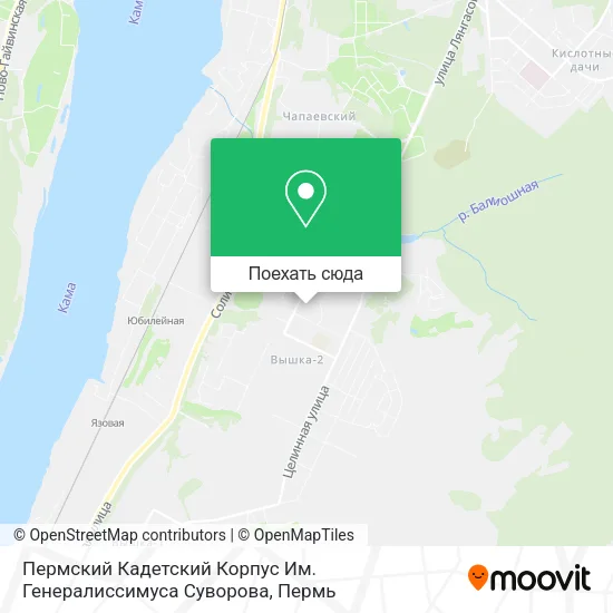 Карта Пермский Кадетский Корпус Им. Генералиссимуса Суворова