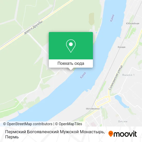Карта Пермский Богоявленский Мужской Монастырь