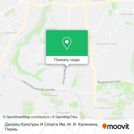 Карта Дворец Культуры И Спорта Им. М. И. Калинина