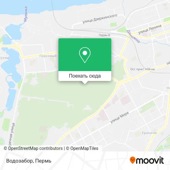 Карта Водозабор