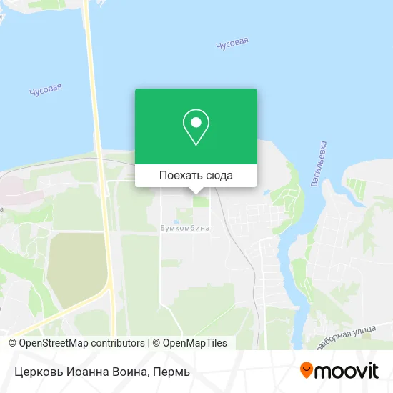 Карта Церковь Иоанна Воина