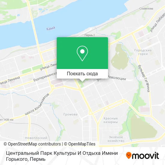 Карта Центральный Парк Культуры И Отдыха Имени Горького