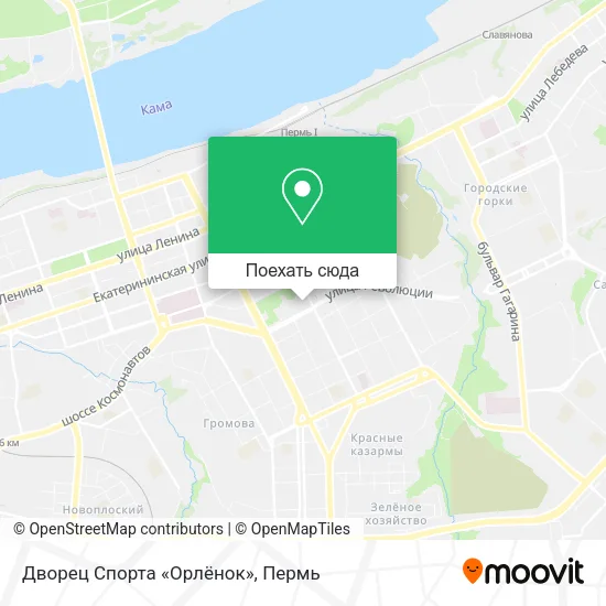 Карта Дворец Спорта «Орлёнок»