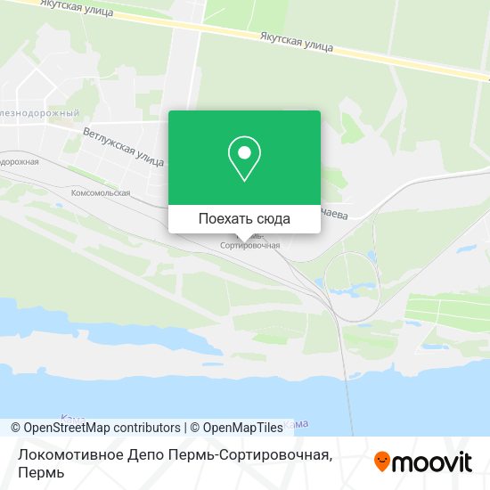 Карта Локомотивное Депо Пермь-Сортировочная