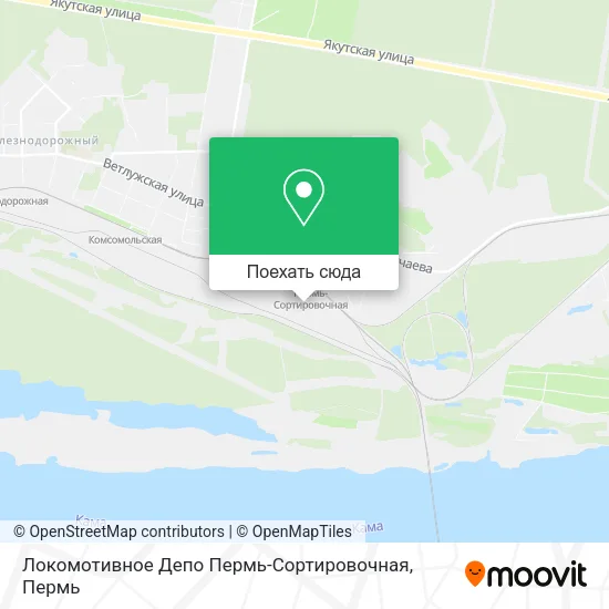 Карта Локомотивное Депо Пермь-Сортировочная