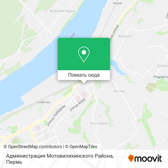 Карта Администрация Мотовилихинского Района