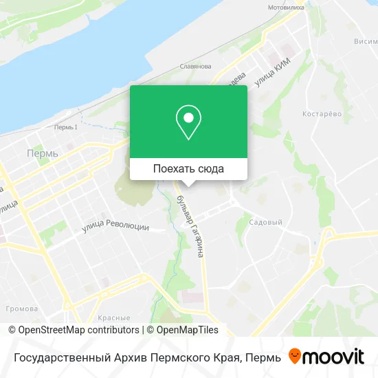 Карта Государственный Архив Пермского Края