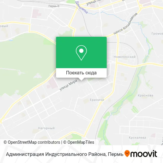 Карта Администрация Индустриального Района
