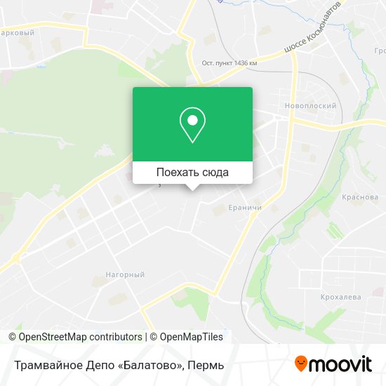 Карта Трамвайное Депо «Балатово»