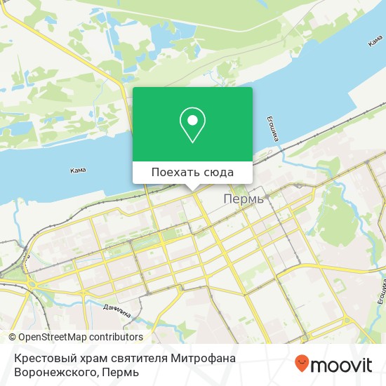 Карта Крестовый храм святителя Митрофана Воронежского