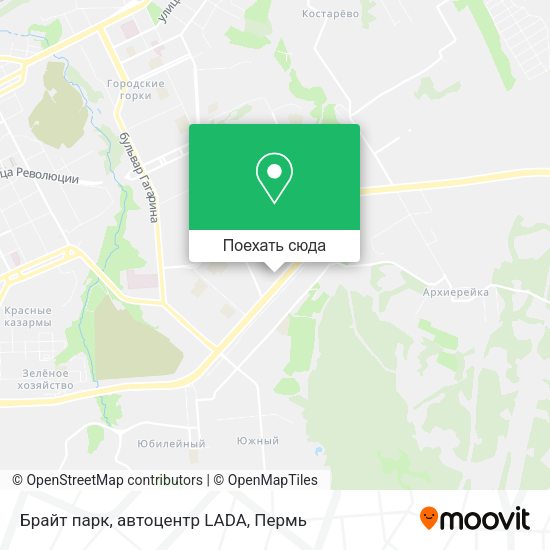 Карта Брайт парк, автоцентр LADA