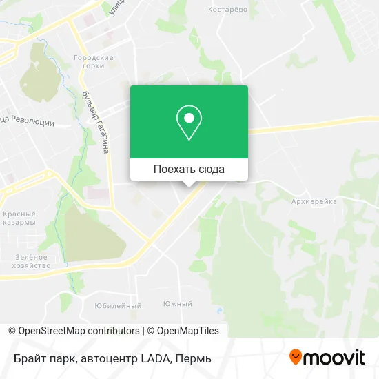 Карта Брайт парк, автоцентр LADA