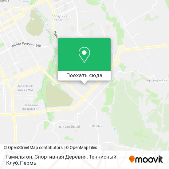Карта Гамильтон, Спортивная Деревня, Теннисный Клуб