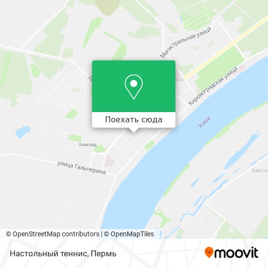 Карта Настольный теннис
