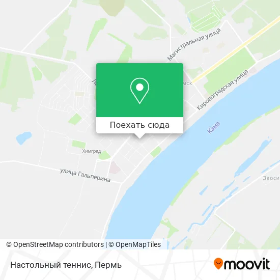 Карта Настольный теннис
