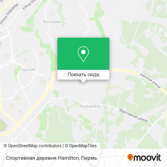 Карта Спортивная деревня Hamilton